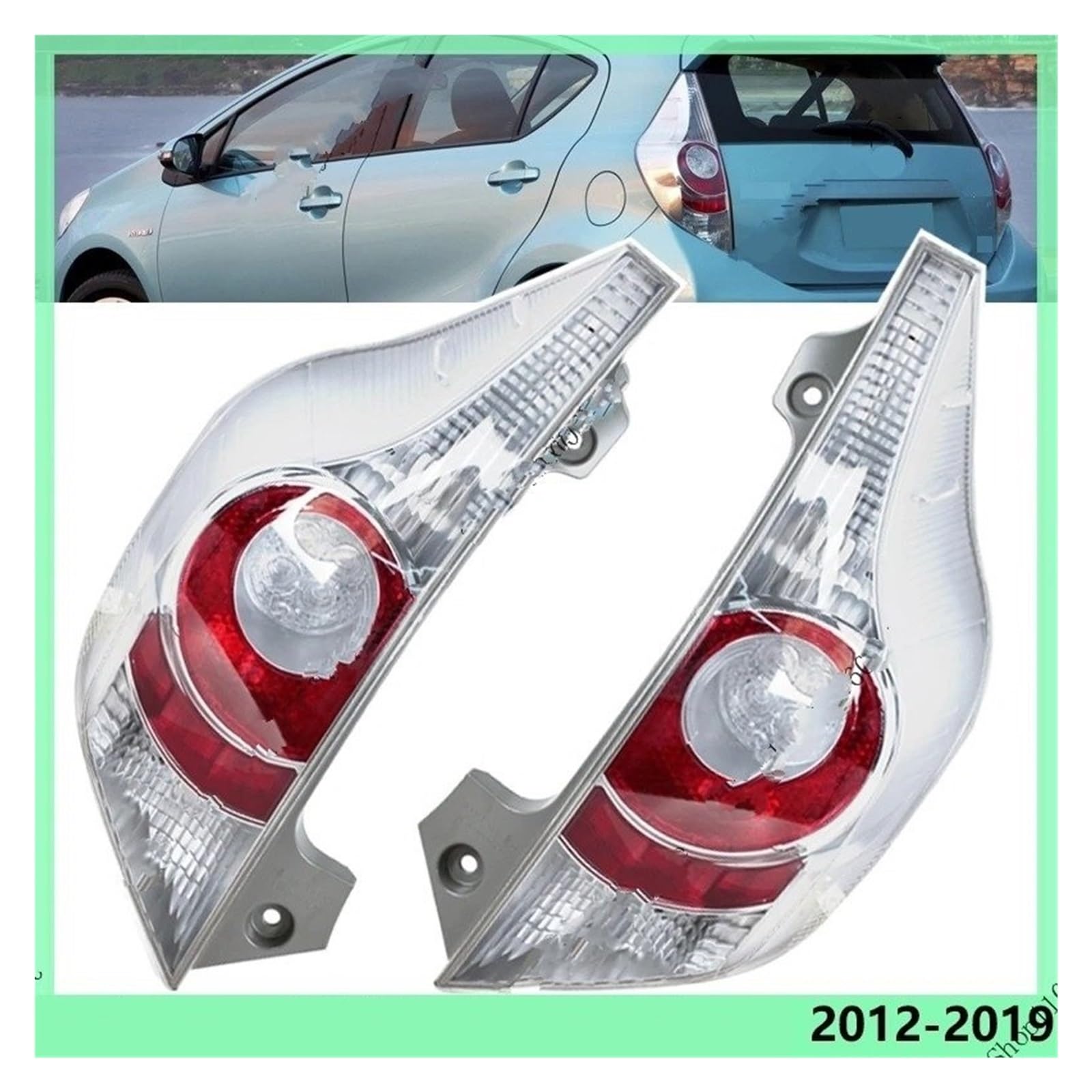 アクア priusC usテールライト左右セット usdm アクアNHP10中期【TOYOTA】トヨタPRIUS-C純正USテールライト左右(15